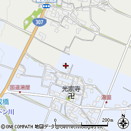 滋賀県東近江市湯屋町566周辺の地図