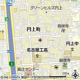 愛知県名古屋市昭和区円上町周辺の地図