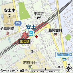 滋賀県近江八幡市安土町上豊浦1288-2周辺の地図