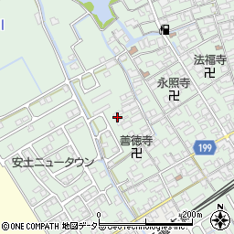 滋賀県近江八幡市安土町常楽寺1057周辺の地図