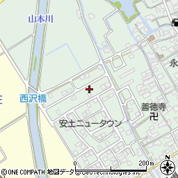 滋賀県近江八幡市安土町常楽寺1086-17周辺の地図
