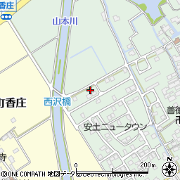 滋賀県近江八幡市安土町常楽寺1091-1周辺の地図