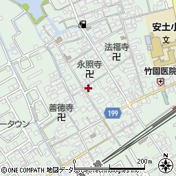 滋賀県近江八幡市安土町常楽寺838周辺の地図