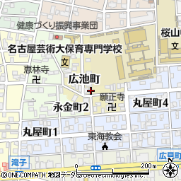 愛知県名古屋市昭和区広池町34周辺の地図
