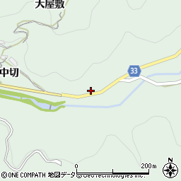 愛知県豊田市川面町大屋敷周辺の地図