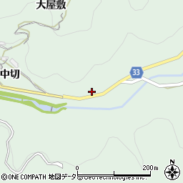 愛知県豊田市川面町（大屋敷）周辺の地図