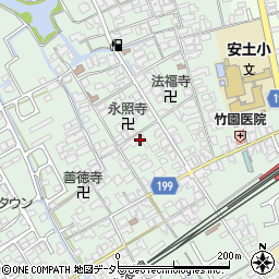 滋賀県近江八幡市安土町常楽寺837周辺の地図