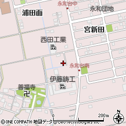 愛知県愛西市大井町浦田面466周辺の地図
