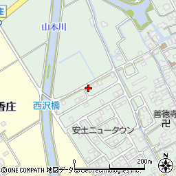 滋賀県近江八幡市安土町常楽寺1086-5周辺の地図