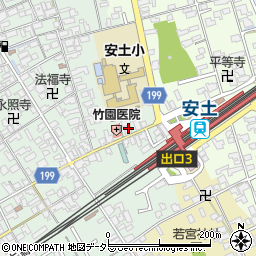 滋賀県近江八幡市安土町常楽寺416周辺の地図