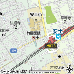 滋賀県近江八幡市安土町常楽寺416-2周辺の地図