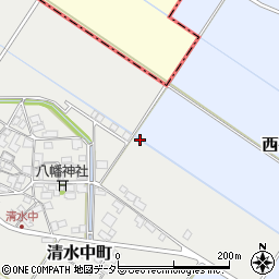 滋賀県東近江市清水中町周辺の地図