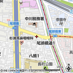 津島七宝名古屋線周辺の地図