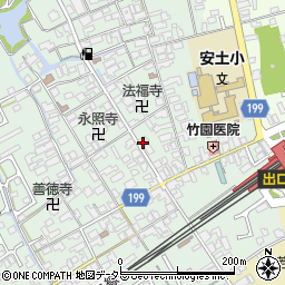 滋賀県近江八幡市安土町常楽寺624周辺の地図