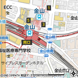 名鉄観光サービス株式会社　金山支店周辺の地図