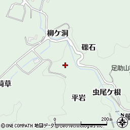 愛知県豊田市足助町平岩周辺の地図