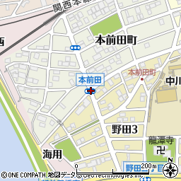 本前田周辺の地図