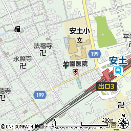 滋賀県近江八幡市安土町常楽寺581周辺の地図
