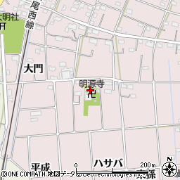 明源寺周辺の地図