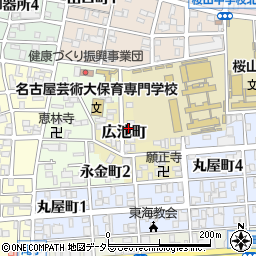 愛知県名古屋市昭和区広池町30周辺の地図