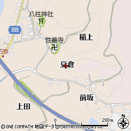 愛知県豊田市石野町豆倉周辺の地図