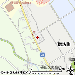 滋賀県東近江市僧坊町102-5周辺の地図