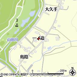 愛知県豊田市御船町一ノ迫周辺の地図