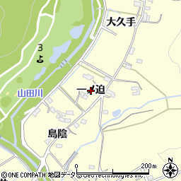 愛知県豊田市御船町（一ノ迫）周辺の地図