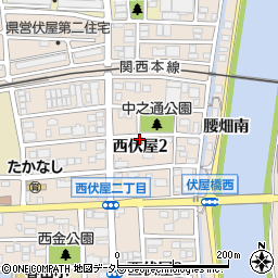 愛知県名古屋市中川区西伏屋周辺の地図