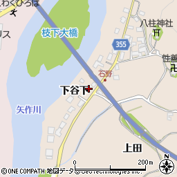 愛知県豊田市石野町下谷下周辺の地図