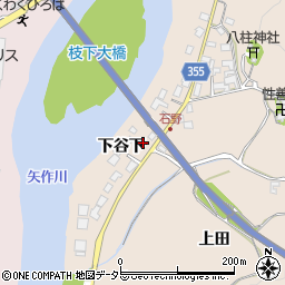 愛知県豊田市石野町（下谷下）周辺の地図