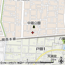 愛知県名古屋市中川区富田町大字戸田（中蔵）周辺の地図