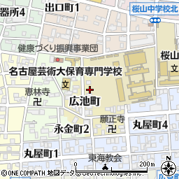 愛知県名古屋市昭和区広池町26周辺の地図