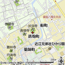滋賀県近江八幡市鉄炮町周辺の地図