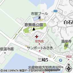 そんぽの家三浦周辺の地図