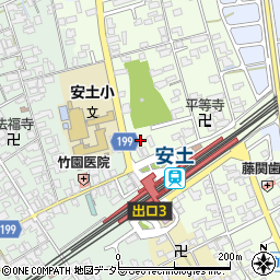 滋賀県近江八幡市安土町上豊浦1346-3周辺の地図