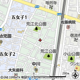 愛知県名古屋市中川区荒江町周辺の地図