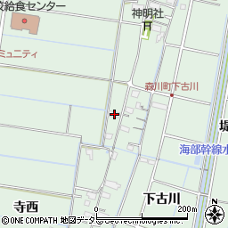 愛知県愛西市森川町村仲128周辺の地図