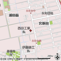 愛知県愛西市大井町浦田面421周辺の地図