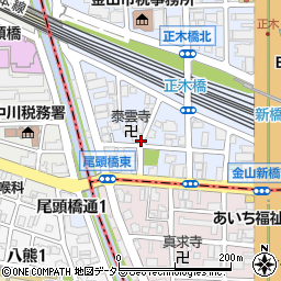 愛知県名古屋市中区正木4丁目周辺の地図