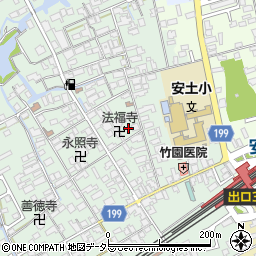 滋賀県近江八幡市安土町常楽寺636周辺の地図