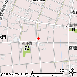 愛知県愛西市東保町中周辺の地図