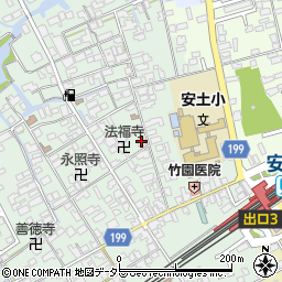 滋賀県近江八幡市安土町常楽寺635周辺の地図