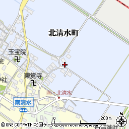 滋賀県東近江市北清水町周辺の地図