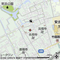 滋賀県近江八幡市安土町常楽寺775周辺の地図