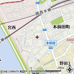 愛知県名古屋市中川区本前田町周辺の地図