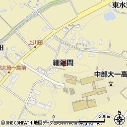 愛知県日進市三本木町細廻間周辺の地図