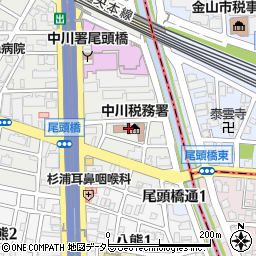 国税庁　税務署中川税務署周辺の地図