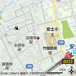滋賀県近江八幡市安土町常楽寺552周辺の地図