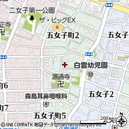 愛知県名古屋市中川区五女子町周辺の地図